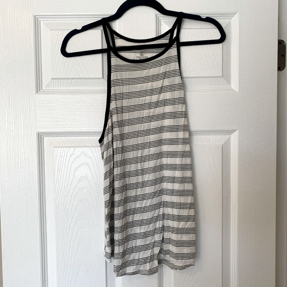 Volcom | Striped black and white tank
